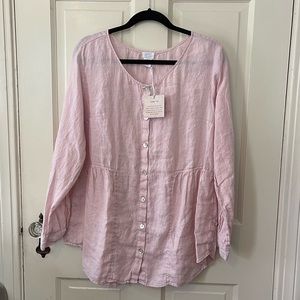 🏷NWT Sigrid Olsen 100% Linen Top